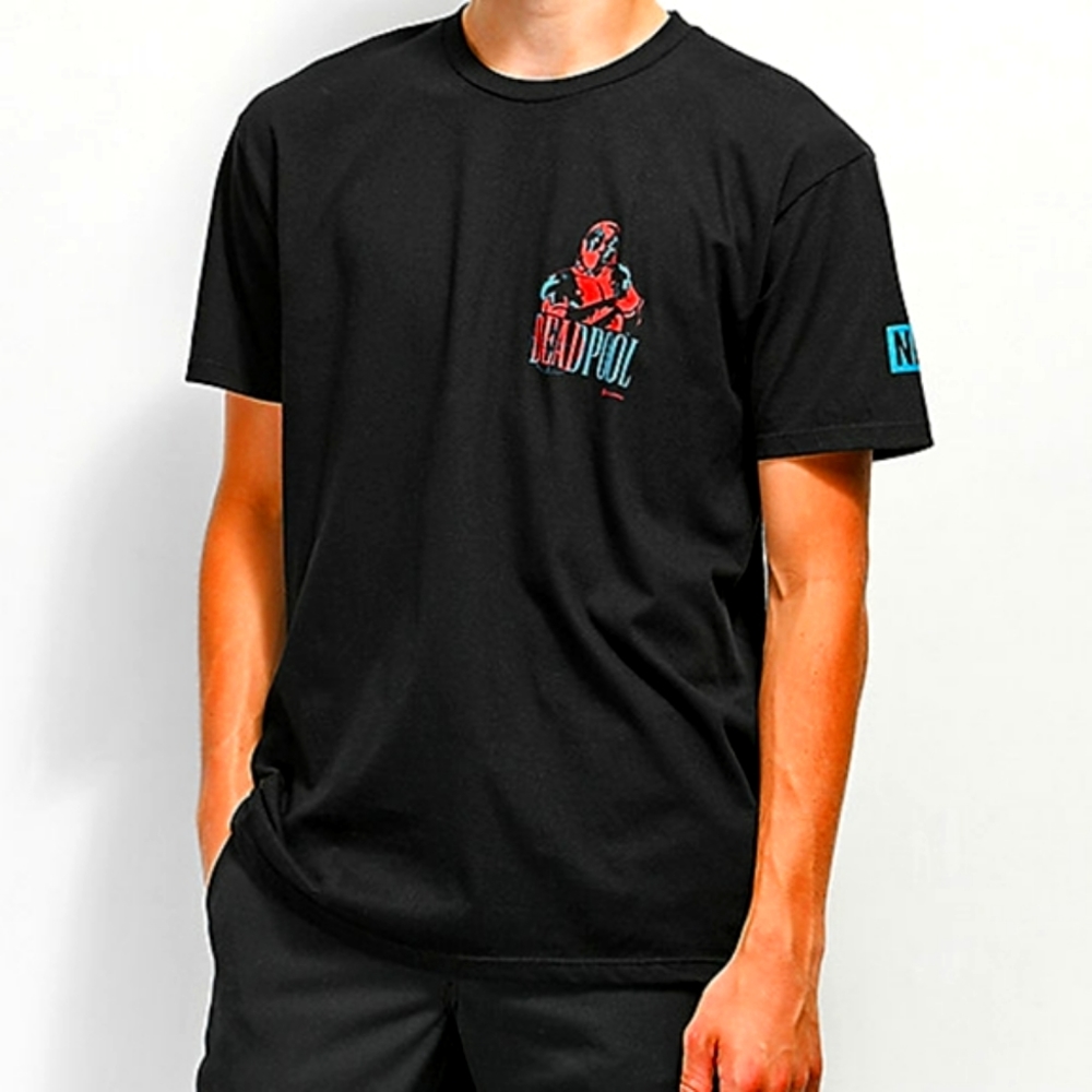 Neff x Marvel Dead Pool Big City Black T-Shirt